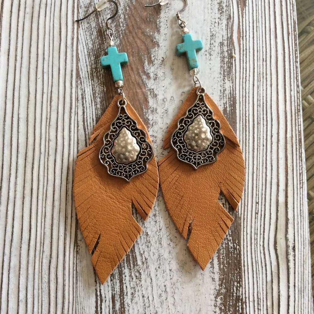 Leather earrings